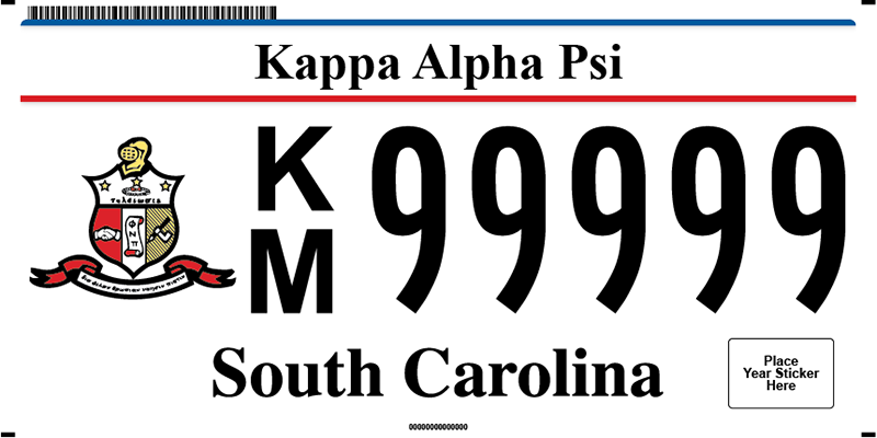 Kappa alpha psi license plate deals